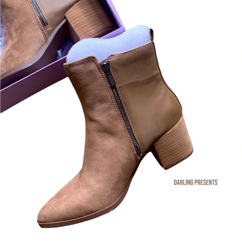 Madden Girl Winwood Ankle Boots Women Color Taupe Size 9.5